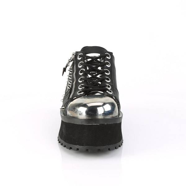 Buty Na Platformie Demonia Gravedigger-04 Damskie - Czarne PL2084-613